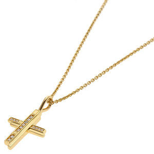 Harry Winston Traffic Cross Diamond Necklace in 18K Yellow Gold for Women